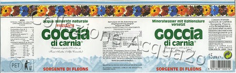 Goccia di Carnia Sorgente di Fleons -Exp Germany- (analisi 2001) PET Friz 1,5 L + 0,5 L [031007]