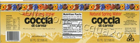 Goccia di Carnia Sorgente di Fleons -Exp USA FL- (analisi 2001) PET Friz 1,5 L + 0,5 L [031007]
