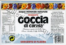 Goccia di Carnia Sorgente di Fleons -scritta nera su fondo bianco- (analisi 2001) VAR Friz 0,5  L [031007]