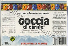 Goccia di Carnia Sorgente di Fleons -scritta nera su fondo bianco- (analisi 2001) VAR Nat 1,0 L [031007]