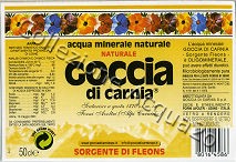 Goccia di Carnia Sorgente di Fleons -scritta nera su fondo bruno- (analisi 2001) VAR Nat 0,5 L [031007]