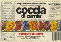 Goccia di Carnia Sorgente di Fleons (analisi 1983) VE Friz 0,44 L [021007]