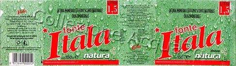 Fonte Itala (analisi 2001) -Naturale- PET Nat 1,5 L