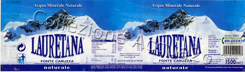 Lauretana, Fonte Caruzza (analisi 2002) PET Nat 1,5 L + 0,5 L [020605]