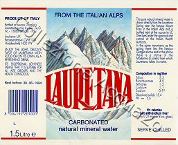 Lauretana (best before 1994) - Exp UK - Friz 1,5 L [020605]