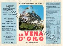 La Vena d'Oro (analisi 1983) vetro Friz 0,92 L
