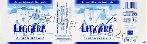 Leggera, Fonte Ninfa (analisi 1998)  Pet Nat 1,5 L + 2,0 L + 0,5 L
