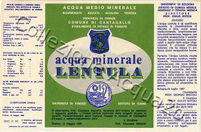 Lentula (analisi 1969) vetro Friz 0,92 L