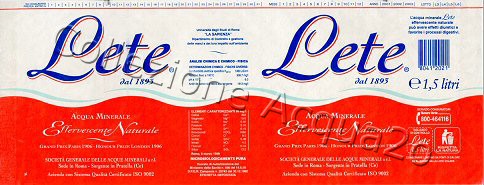 Lete (analisi 1999) PET Nat 1,5 L