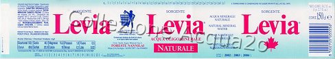 Sorgente Levia (analisi 1999) PET Nat 1,5 L + 2,0 L + 0,5 L