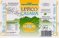 Levico Casara (analisi 1998) vetro Leg Friz 0,9 L