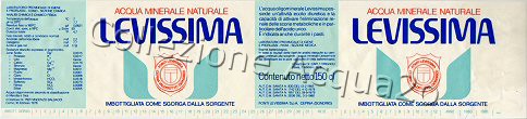 Levissima (analisi 1978) PET Nat 1,5 L