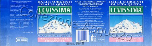 Levissima (analisi 2000) -montagne innevate in riquadro-  PET LegFriz 1,5 L