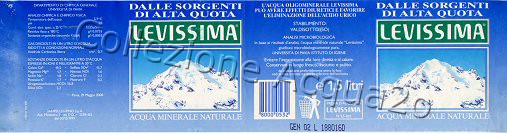 Levissima (analisi 2000) -montagne innevate in riquadro- PET Nat 1,5 L