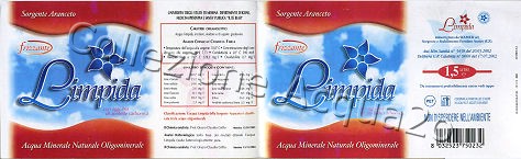 LIMPIDA Sorgente Aranceto (analisi 2005) PET Friz 1,5 L   [170308]