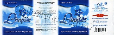 LIMPIDA Sorgente Aranceto (analisi 2005) PET Nat 1,5 L   [170308]