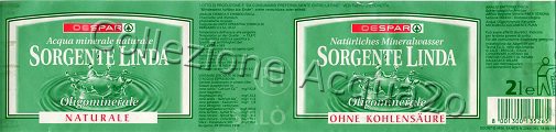 Sorgente Linda (analisi 1998) -x Despar- pet Nat 2,0 L