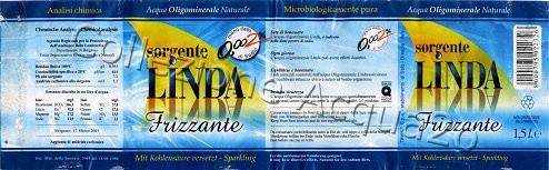 Sorgente Linda (analisi 2003) Pet Friz 1,5 L