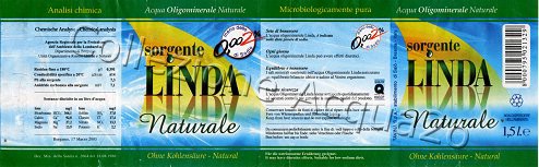 Sorgente Linda (analisi 2003) Pet Nat 1,5 L