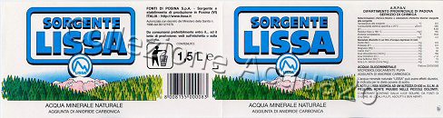 Sorgente Lissa (analisi 2000) PET Frizz 1,5 L