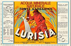 Fonte Garbarino di Lurisia (analisi 1978) vetro Nat 0,67 L