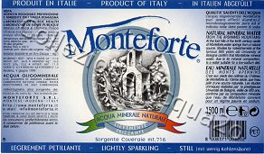Monteforte, Sorgente Coveraie (analisi 1994) PET LegFriz 1,0 L