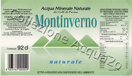 Montinverno (analisi 1998) vetro Nat 0,92 L
