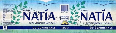 Fonte Natia (analisi 1996) PET Nat 1,5 L