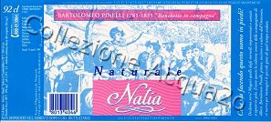Natia (analisi 1999) -Bartolomeo Pinelli 1781-1835 "Banchetto in campagna"- vetro Nat 0,92 L