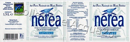 Nerea (analisi 1999) -Sorgente Nerea dell'Uccelletto - etichetta stretch sleeve - pet Nat 1,5 L + 1,0 L + 0,5 L   [020702]