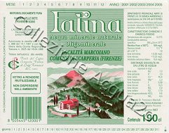 Palina (analisi 1997) vetro Nat 1,9 L + 0,92 L + 0,45 L
