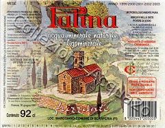 Palina (analisi 1997) -color- vetro Friz 0,92 L