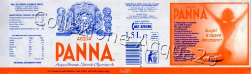 Acqua Panna (analisi 2001)-silhouette di donna- Pet Nat 1,5 L