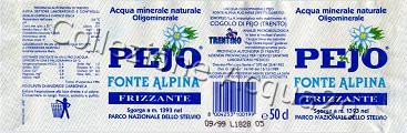 Pejo Fonte Alpina (analisi 1996) pet Friz 0,5 L