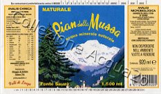 Pian della Mussa - Fonte Sauz (analisi 1997) vetro Nat 0,92 L + 0,45 L