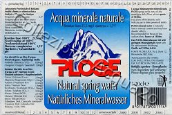 Plose (analisi 1996) vetro a perdere Nat 1,0 L