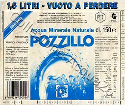 Sorgente Pozzillo (analisi 1995) PET Friz 1,5 L
