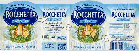 Rocchetta Brio Blu (analisi 1997) -codice a barre in basso a destra- PET Nat 1,5 L