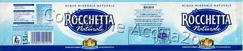 Rocchetta Brio Blu (analisi 2004) -1500 controlli di qualit giornalieri- PET Nat 1,5 L