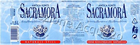 Antica Fonte Sacramora (analisi 1999) pet Nat 1,5 L + 2,0 L