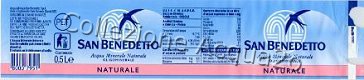 San Benedetto (analisi 2000) - etichetta plastificata tipog 23202- pet Nat 0,5 L
