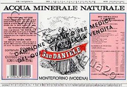 San Daniele (analisi 1992) -Campione gratuito per medici del quale è vietata la vendita- vetro Nat 0,92 L