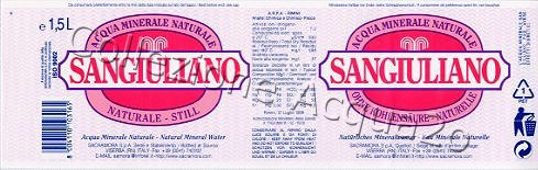 Sangiuliano (analisi 1999) pet Nat 1,5 L + 2,0 L