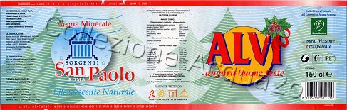 Sorgenti San Paolo (analisi 2002) -x Alvi-  pet Nat 1,5 L
