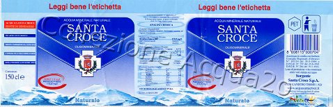 Santa Croce Fonte Sponga (analisi 1999) -RF pH Na evidenziati- pet Nat 1,5 L