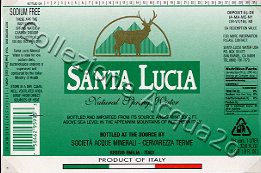 Santa Lucia (best before  2001) Exp USA - vetro Nat 1,0 L + 0,5 L