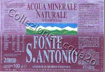 Fonte S.Antonio (analisi 1996) - serie colori metallici- color vinaccia e colore verde - vetro Friz 1,0 L