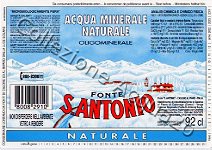 Fonte S. Antonio (analisi 1996) "serie paesaggio invernale" vetro Nat 0,92 L + 0,46 L+ 0,25 L
