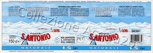 Fonte S. Antonio (analisi 1996) "serie paesaggio invernale" pet Nat 1,5 L + 2,0 L +  0,5 L