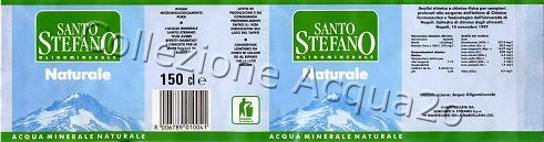 Santo Stefano (analisi 1997) pet Nat 2,0 L + 1,5 L + 1,0 L + 0,5 L